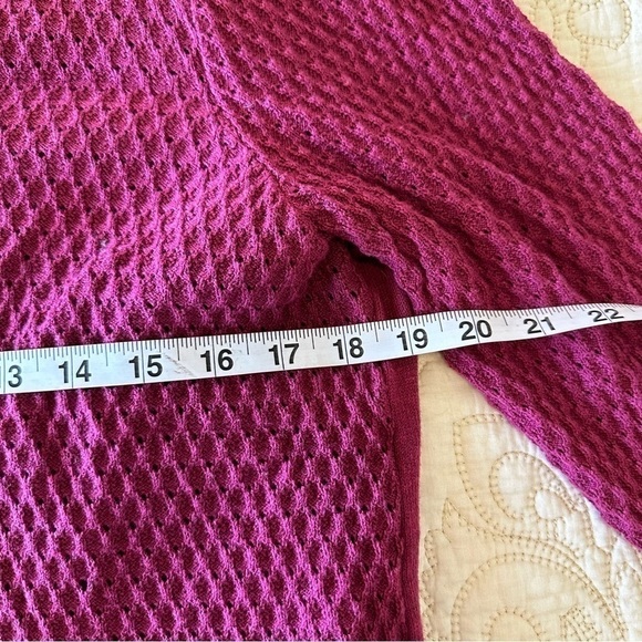 Pink sweater with built in button down shirt - super cute for work! Size L - Picture 9 of 9